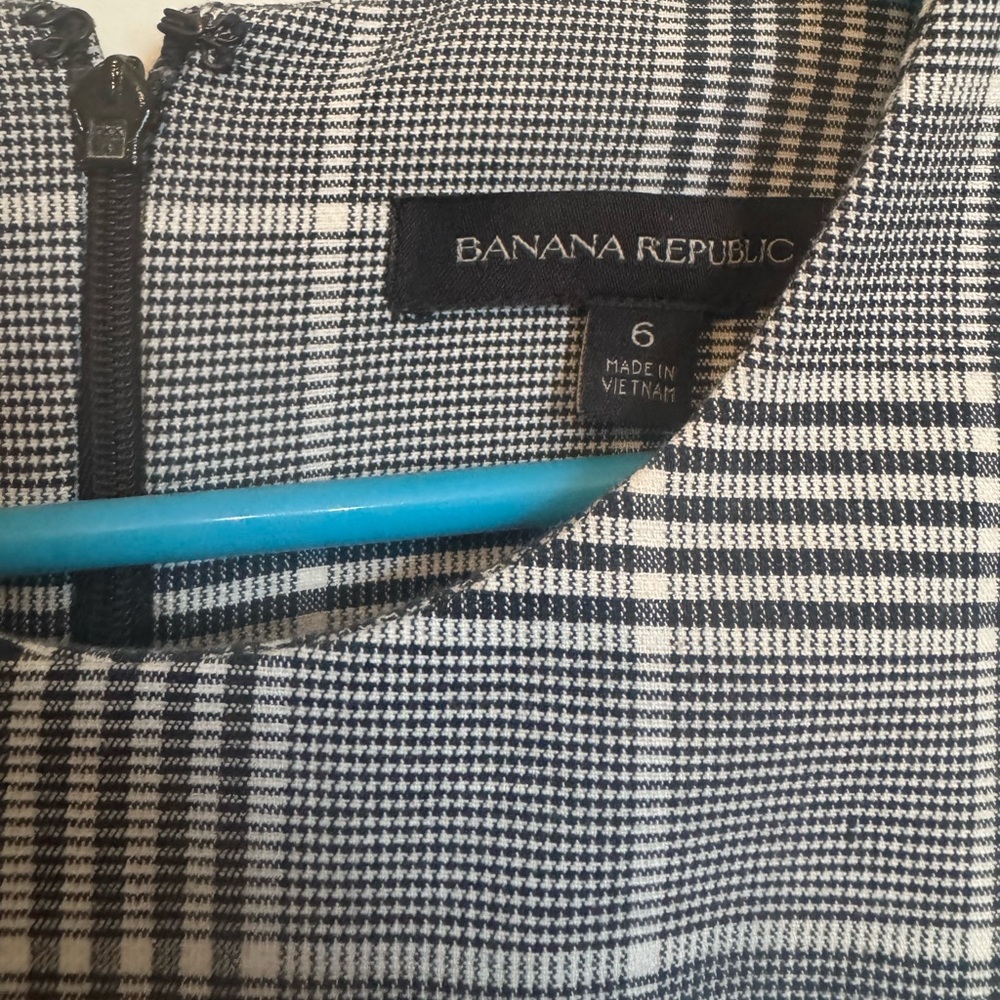 Banana Republic Monochrome Checkered Dress